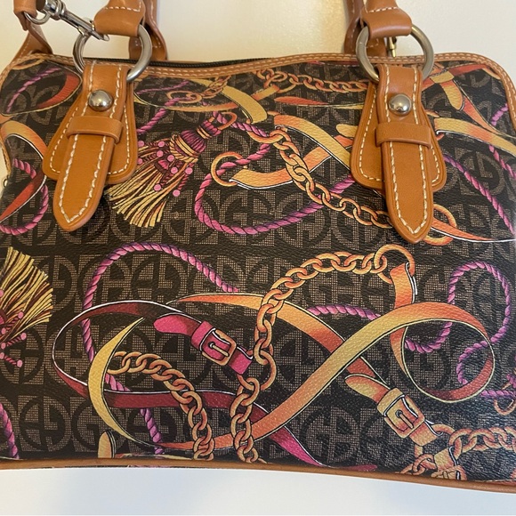 Brown Patterned Handbag - Picture 3 of 4